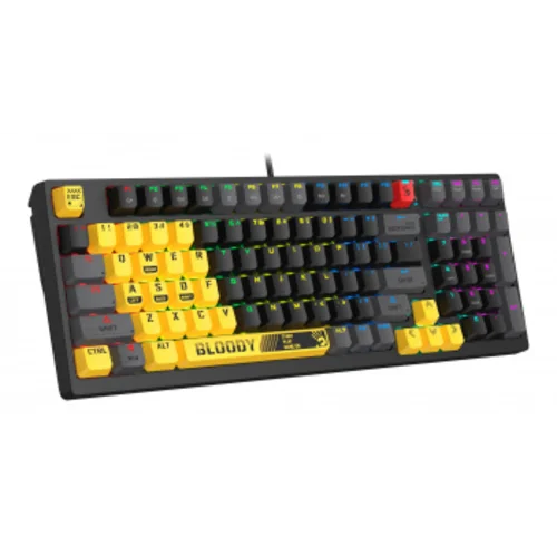 Клавиатура A4Tech Bloody S98 механическая желтый/серый USB for gamer LED (SPORTS LIME)